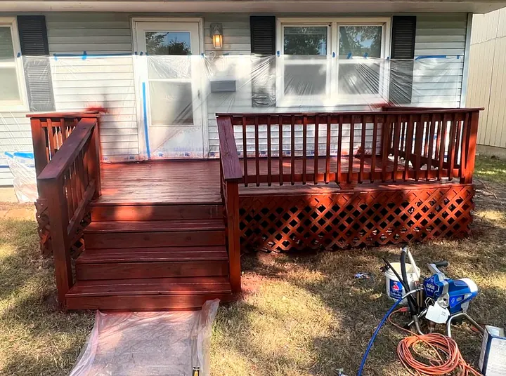 Deck staining by Red Barn Painting
